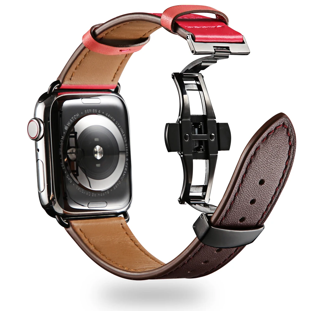 

Leather Strap for apple watch band 4 44mm 40mm Iwatch correa apple watch 42mm 38mm wrist belt series 3 2 1 watch Accessories