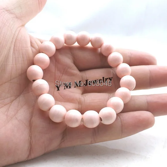 

Free Shipping Pink 10mm Ceramic Beaded Stretchy Bracelets For Holiday Promotion 12pcs/lot Wholesale