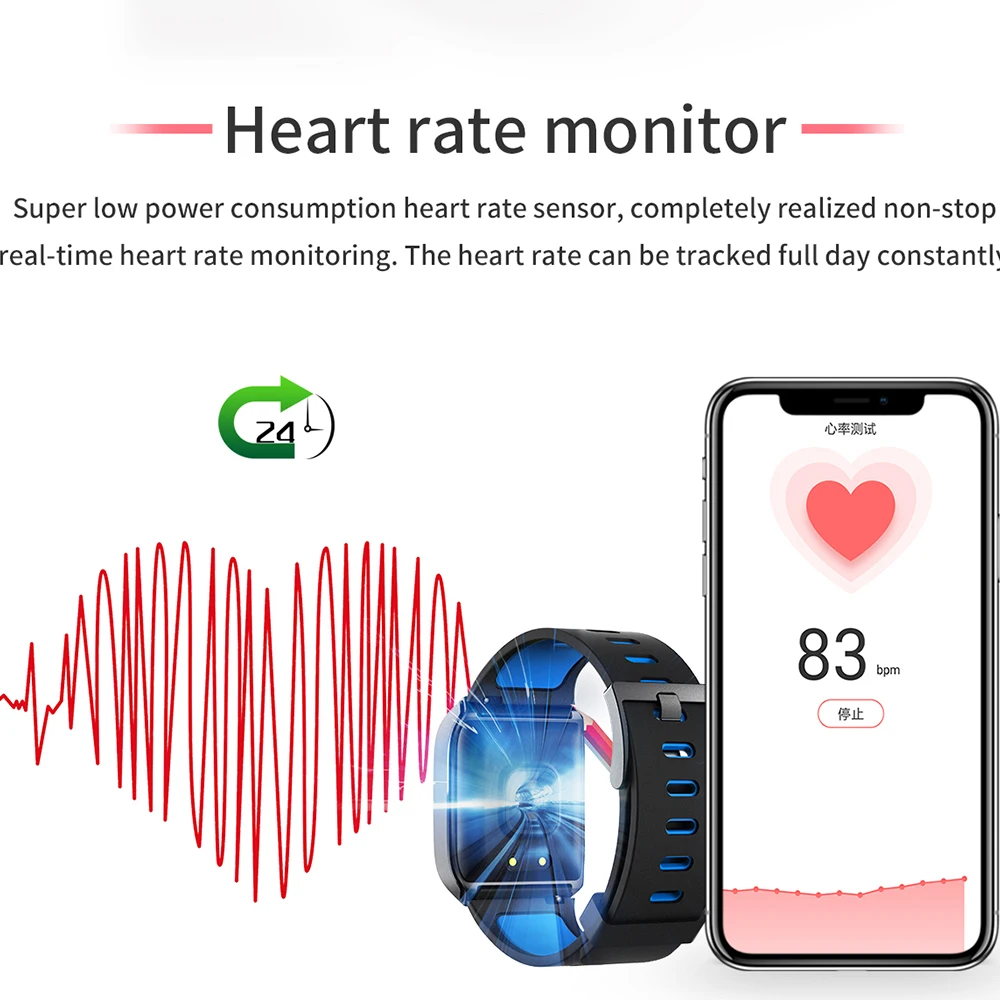 Torntisc Смарт-часы 1,3 дюймов большой дисплей сплав чехол IP67 водонепроницаемый монитор сердечного ритма 30 дней долгое время ожидания умные часы