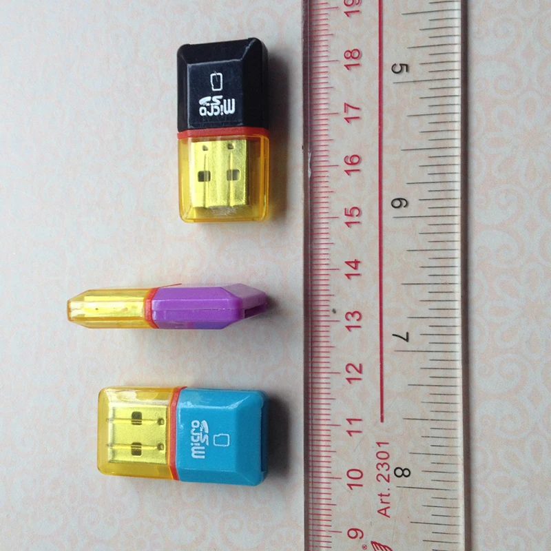 Портативный Мини Алмазный USB 2 0 высокоскоростной Micro SD SDHC TF кардридер случайный