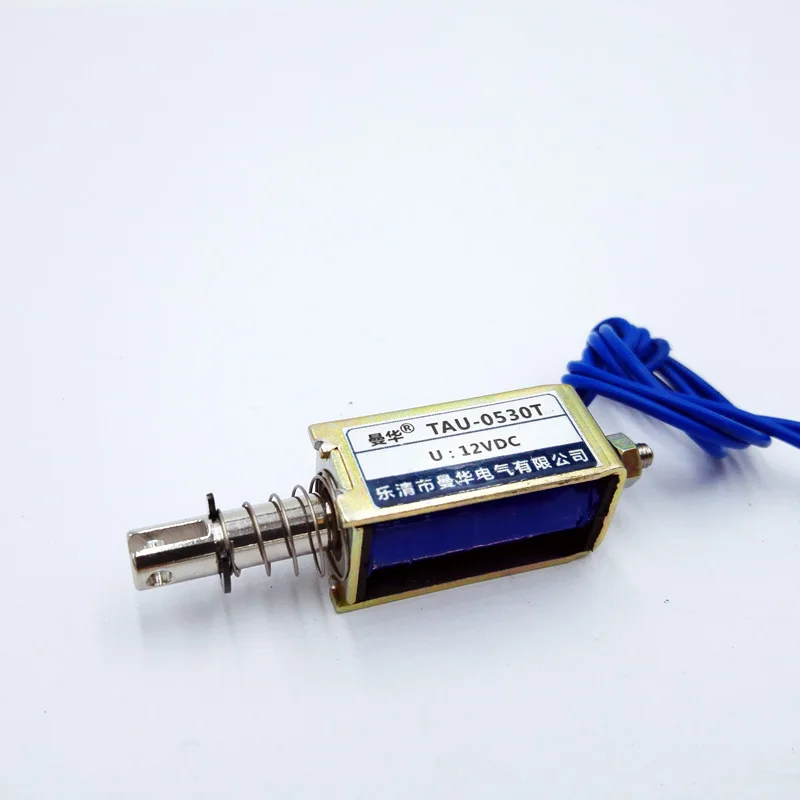 

DC 12V 24V push&pull Type Frame electromagnet 0530T travel distance 10mm Keepping Force700g Solenoid with Adjustable nut