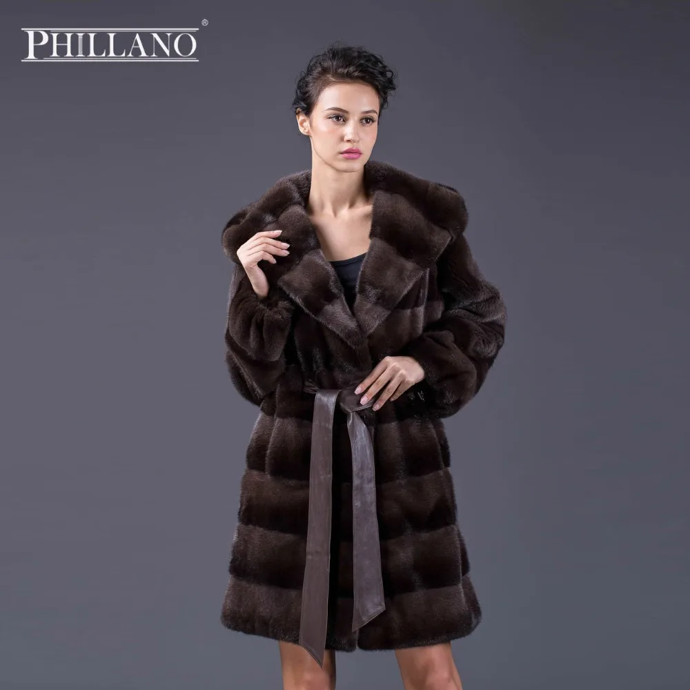 Горящие Товары PHILLANO Шубы Из Натурального Меха Норки с Капюшоном .Куртка Женская