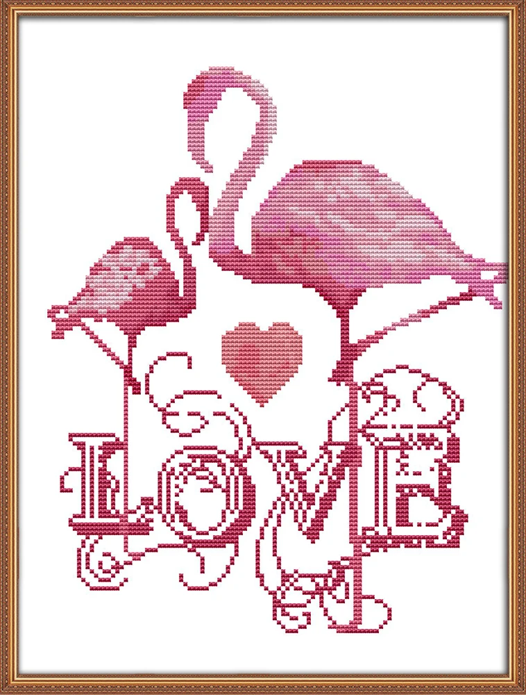 Joy Sunday DA141 DA142 DA143 14CT 11CT Счетный и штампованный домашний декор фантазия Фламинго