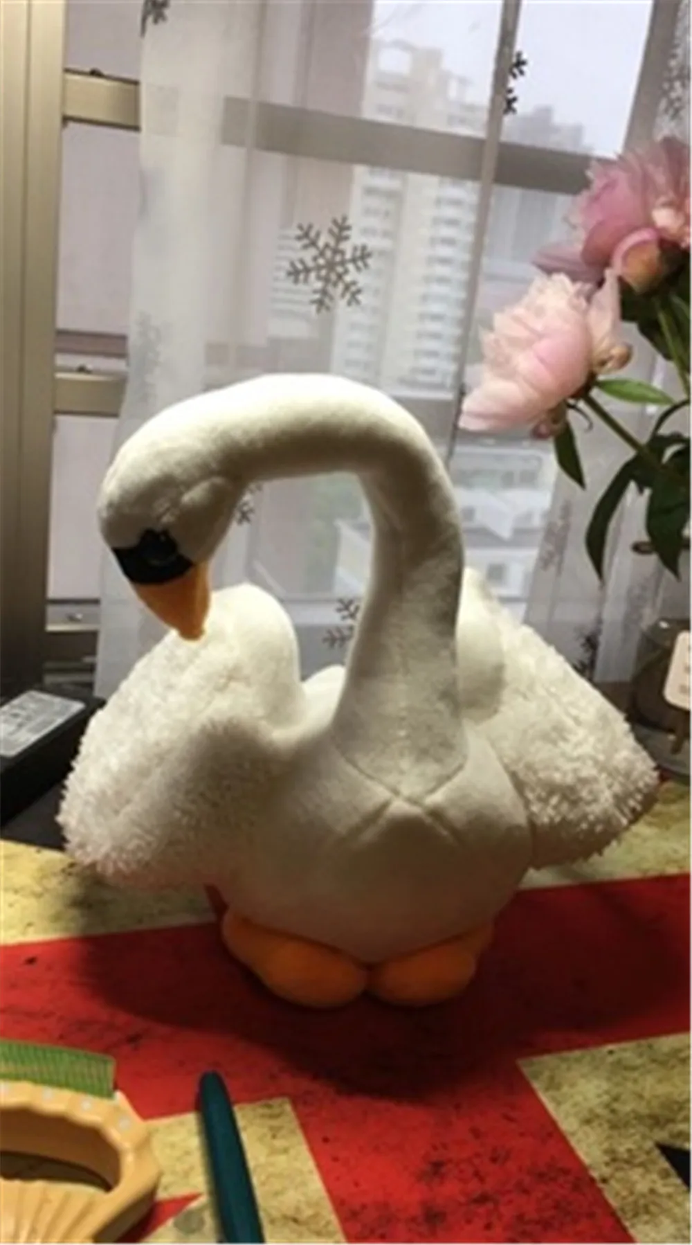 realistic goose plush toys stuffed animals white goose doll decoration props5