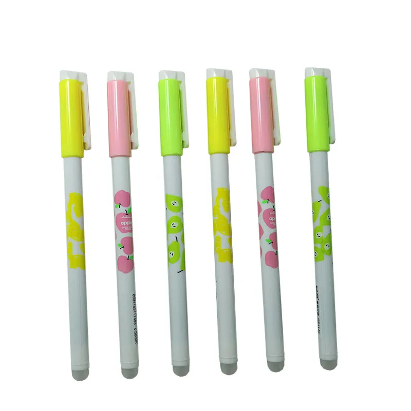

6Pcs/lot Erasable Pen Rod 0.38mm Blue/Black/Ink Magic Erasable Gel Pen For School Office Supplies Tool Stationery Gift