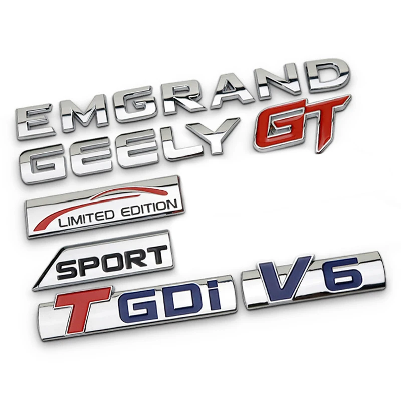 For Limited Edition T Gdi V6 Sport Emblem For Geely Emgrand Ec7 Ec8 X7 Gx Vision King Kong Gt Ge Ck Mk Chrome Body Sticker Car Buy At The Price Of