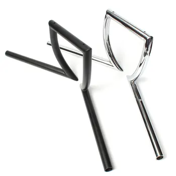 

Sliver/Black Color 7/8 inch Motorcycle Drag Handlebar Z Bar For Yamaha for Suzuki for Honda Chopper Bobber