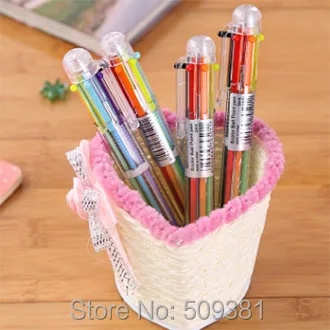 

3 pcs/lot Multicolor Ballpoint Pen ,6 colors ballpoint pen, cute ballpoint pen gift pen for children and student.