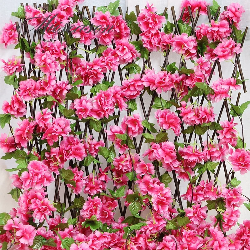230 см искусственные цветки вишни цветы лозы шелковые арки вечерние гирлянды искусственные ветки вишни цветок ротанга Свадебный домашний декор