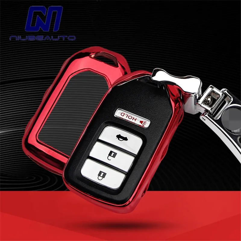 NIUBEAUTO TPU Car Key Cover Case For Honda Civic CRV Accord XRVkey