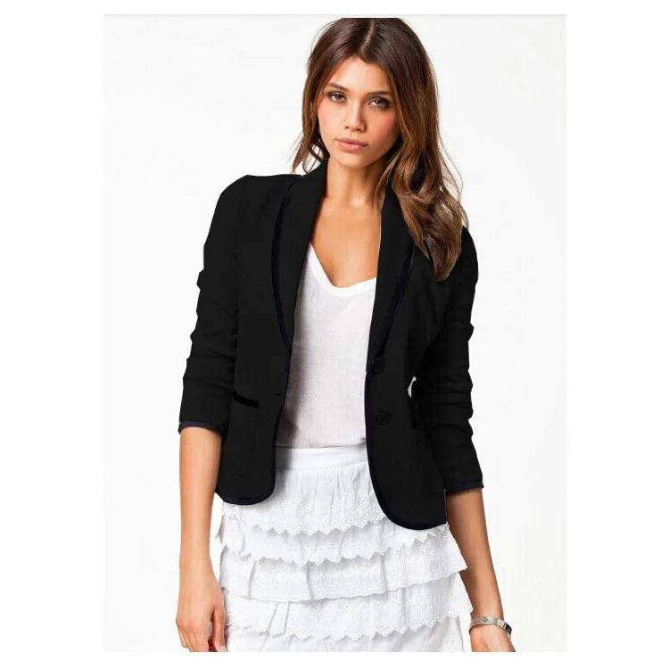 Casual Jackets Women coat Slim Short Jacket Long Sleeve