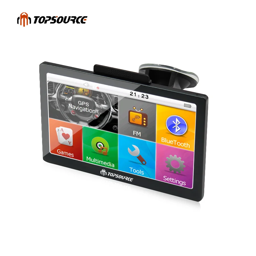 TOPSOURCE 7'' Car GPS Navigation HD navigator WinCE 6.0 8GB FM 800MHZ Free Map Upgrade Spain/Europe/USA+Canada Truck gps Sat nav TOPSOURCE 7'' Car GPS Navigation HD navigator WinCE 6.0 8GB FM 800MHZ Free Map Upgrade Spain/Europe/USA+Canada Truck gps Sat nav