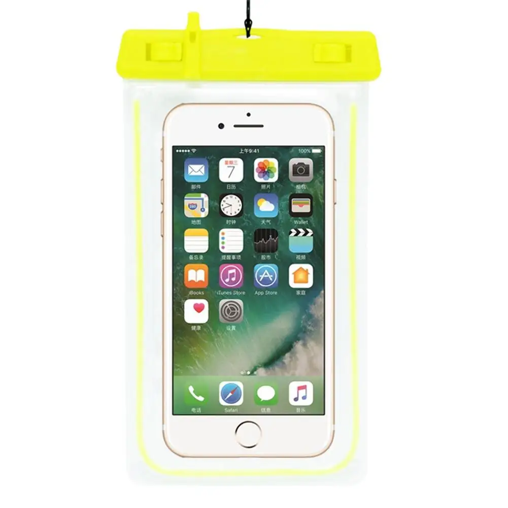 

Mounchain Transparent Mobilephone Pouch Waterproof Cell Phone Case 6.0" Diagonal PVC Dry Bag for iPhone 6S 6 Plus Samsung