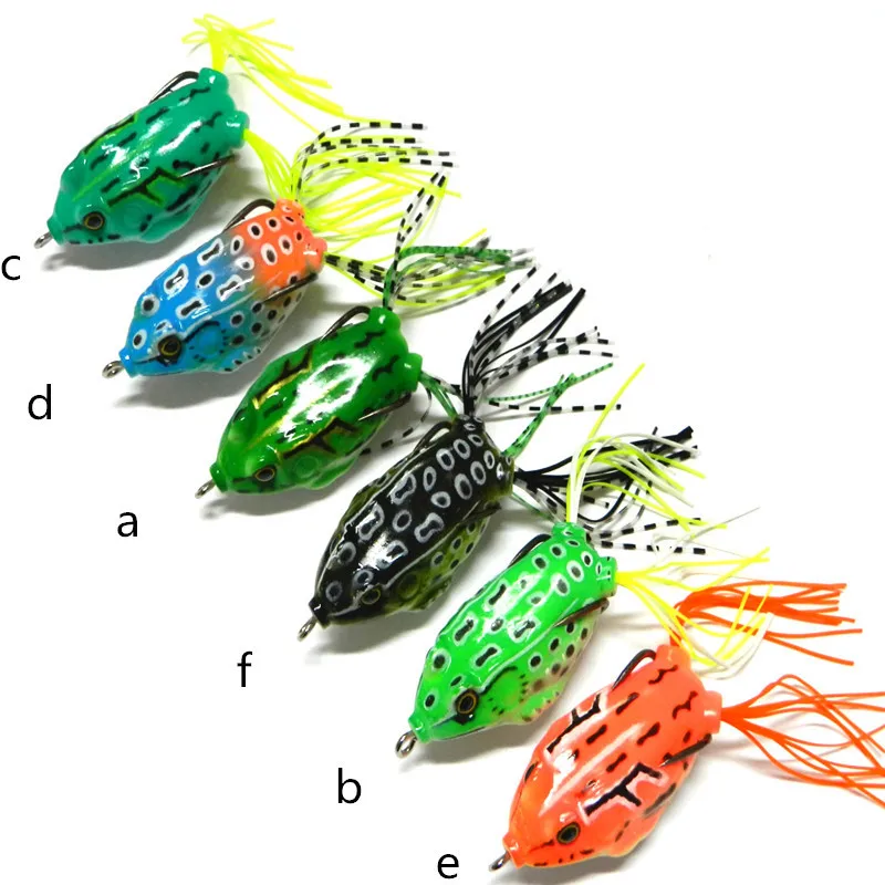 6Pcs/Set 5.5cm Mini Frog Baits bionic new fake Fishing Lures Bass Soft