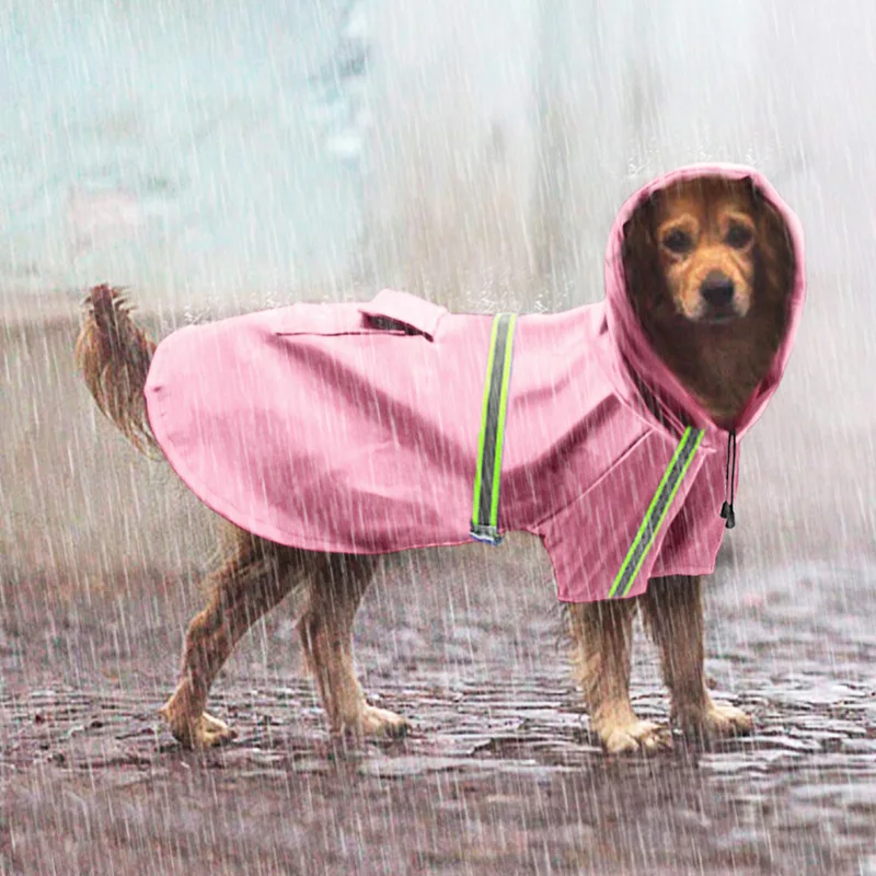 Waterproof Dog Rain Coat Pet Raincoat Golden Retriever Labrador Dogs