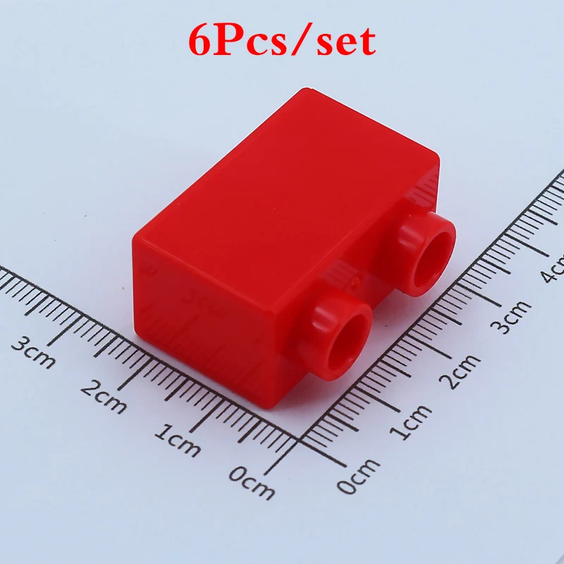 6pcsset 1X2 Thick Bricks Diy Big Size Building Blocks Bulk Accessories Compatible LegoING Duploed Toys For Children Educational Gift (3)