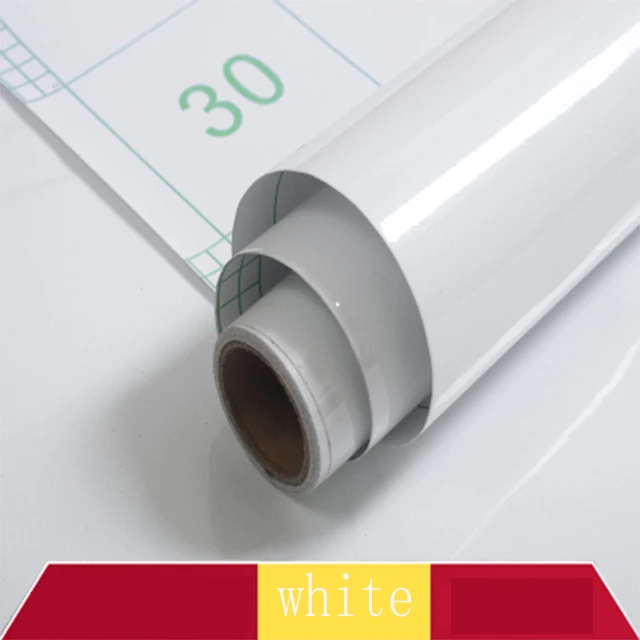 Глянцевая водостойкая виниловая контактная бумага пвх самоклеящаяся настенная бумага для ванной комнаты, кухонных шкафов, наклейки на дверь, домашний декор - Цвет: White