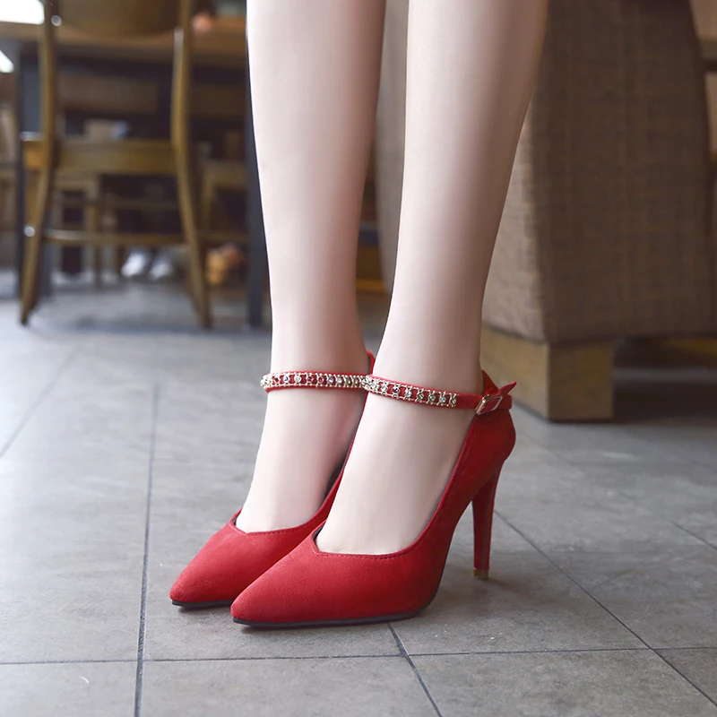 Модные женские модельные туфли с мелким острым носком Обувь на высоком каблуке открытый вечерние работы Обувь на высоком каблуке дизайнер бренда женской одежды