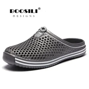 Sandalias Hombre Настоящее 2019 новый мужской Eva пещера обувь для мужчин's тапочки из набивной ткани Высокое качество дышащие сабо мужчин s сандалии Erkek Ayakkabi - изображение