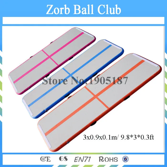 

Free Shipping 3x0.9x0.1m/ 9.8*3*0.3ft Customized LOGO Indoor Inflatable Air Tumble Track For Gym Inflatable Air Track For Sale