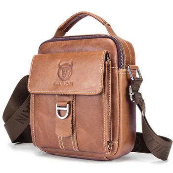 

Genuine Leather Men Bag Casual Business Famous Brand Mens Messenger Bag Vintage Men's Crossbody Bag Business bolsas male LSH575