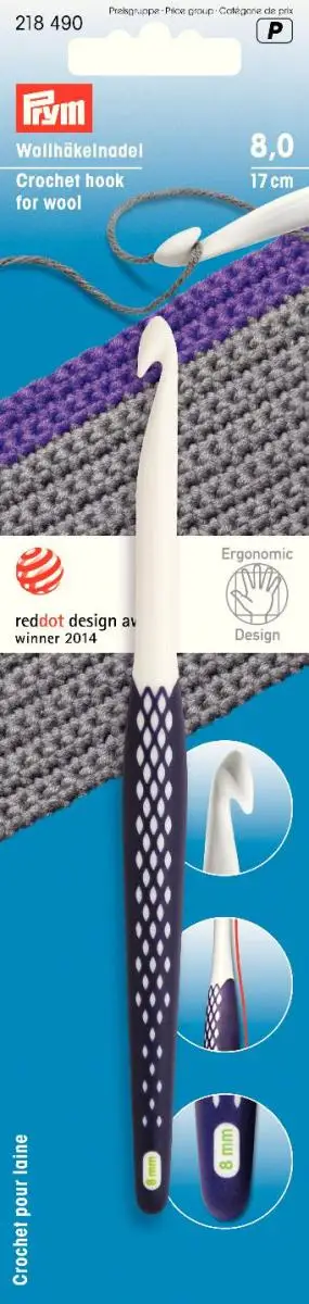 

Sweater knitting Circular Handle Smooth Weave Craft Needle PRYM Ergonomics Crochet Hook 218488 6.0MM 218489 7.0MM 218490 8.0MM