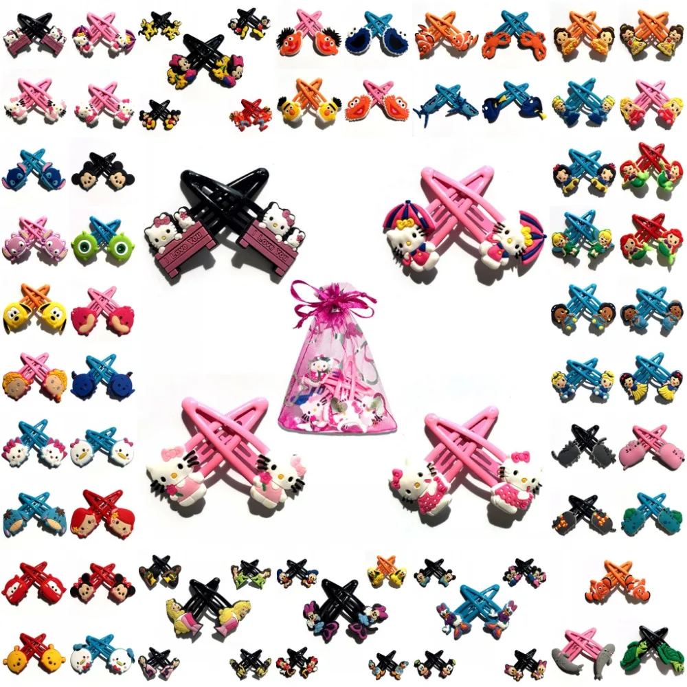 

1Pairs Mickey/Tsum Tsum/Kitty Hairpins Lovely Girls Barrettes Kids Headwear Multicolor Hair Clips Hair Travel Accessories