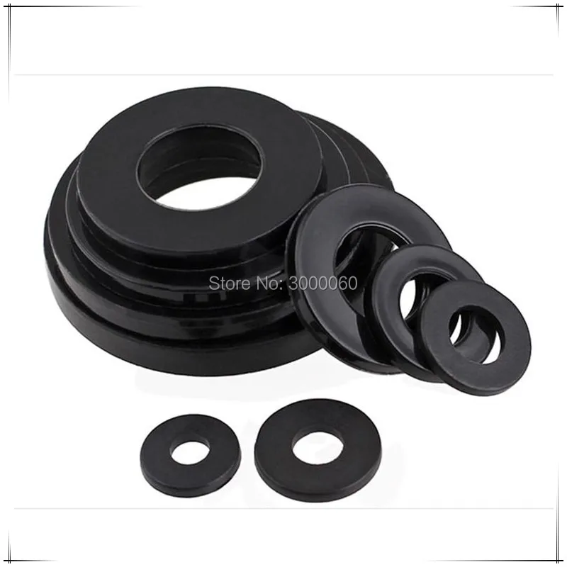 Черная нейлоновая пластиковая плоская прокладка шайбы 1000 шт./лот|flat washer|plastic flat
