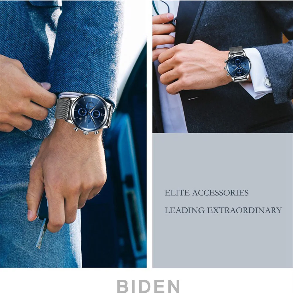Новые модные мужские минималистичные мужские s часы лучший бренд класса люкс деловые водонепроницаемые мужские часы наручные часы из нержавеющей стали