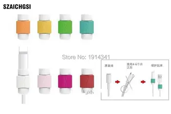 

SZAICHGSI silicone digital cable protector Cord/Wire/Cable Protecotors/Cover/Wrap/Protective sleeves winder for iphone 1000pcs