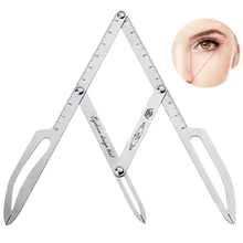 Линейка для бровей с золотым соотношением, линейка высокого качества из нержавеющей стали, трафарет для бровей, инструмент для макияжа, перманентные аксессуары для макияжа