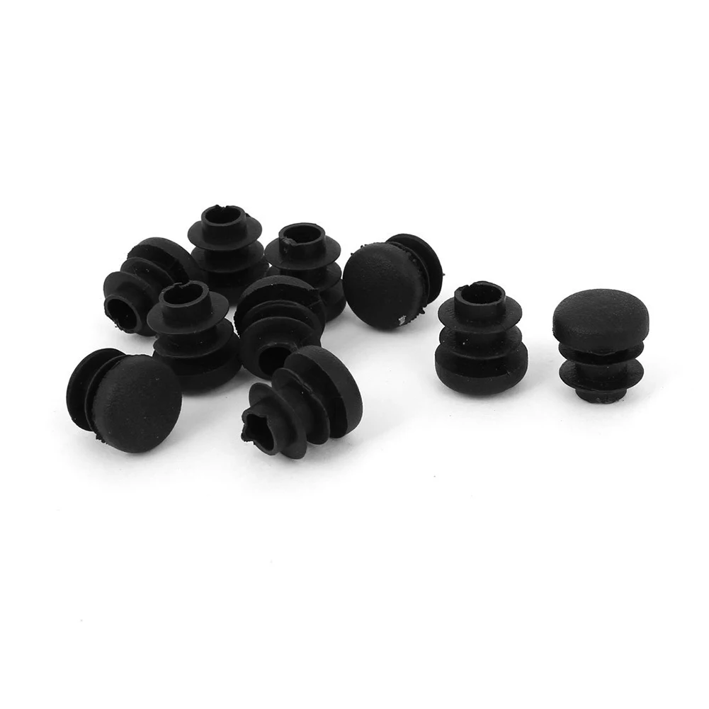 

Black Plastic 14mm Diameter Blanking End Caps Round Tube Insert 10 Pcs