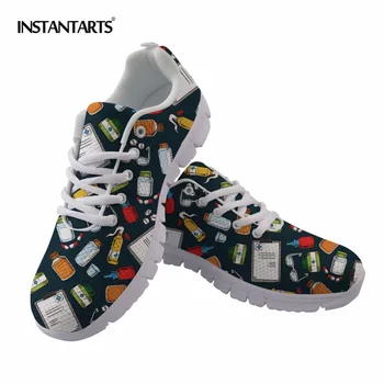 

INSTANTARTS 2018 Women Running Shoes Pharmacy Pharmacist Printing Sneakers Woman Sports Light Shoes Health Female Walking Shoes