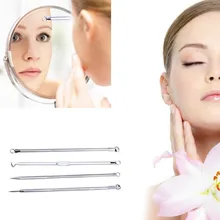 Портативный 4 шт./компл. иглы для удаления угрей из нержавеющей стали для прыщей, черных точек инструмент для удаления дефектов кожи очищающий лосьон чистые инструменты