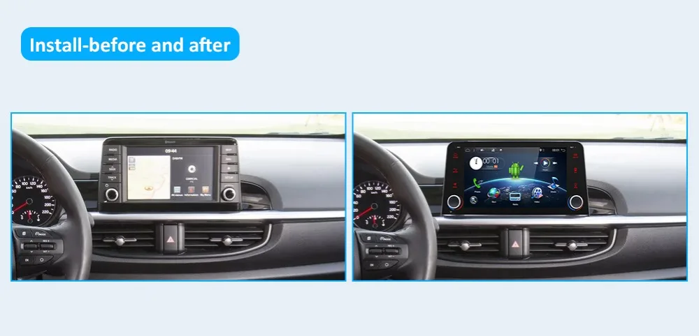 Best Octa core 1 din Android 9.0 Car DVD GPS Navigation Multimedia Player Car Stereo for KIA Morning/Picanto 2017 Radio Headunit SWC 25