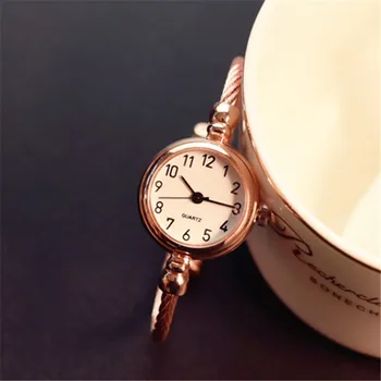 

Luxury Elgant Jewelry Sets Bangle Watch Stainless Steel Bracelet Lady Students Ulzzang Dress Watches Women