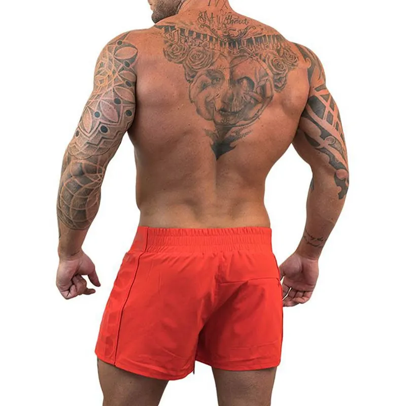 2019 новые летние спортивные мужские шорты для фитнеса тренировка бодибилдинг шорты для бега тонкие быстросохнущие пляжные шорты