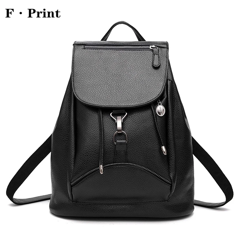 Fashion Women Backpack Soft PU Leather Backpacks Teenage Girls Female School Shoulder Bag Bagpack mochila