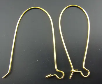 

DoreenBeads Alloy Earrings Hooks Twist Gold Plated 3.6cm(1 3/8")x 15mm(5/8"),25 PCs