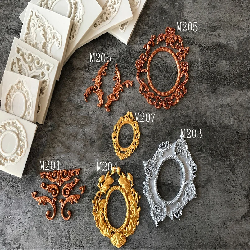 

1 Pc Relief Photo Frame Shape Silicone Mold Border Embossing Chocolate Cake Moulds Bakeware DIY Fondant Cake Decorating Tools