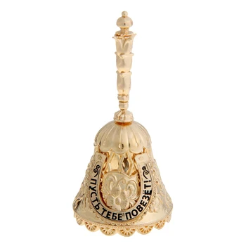 

2017 new arrival! creative metal pray bells vintage crafts for door home decoration.Bell with a horseshoe "Suppose you're lucky"