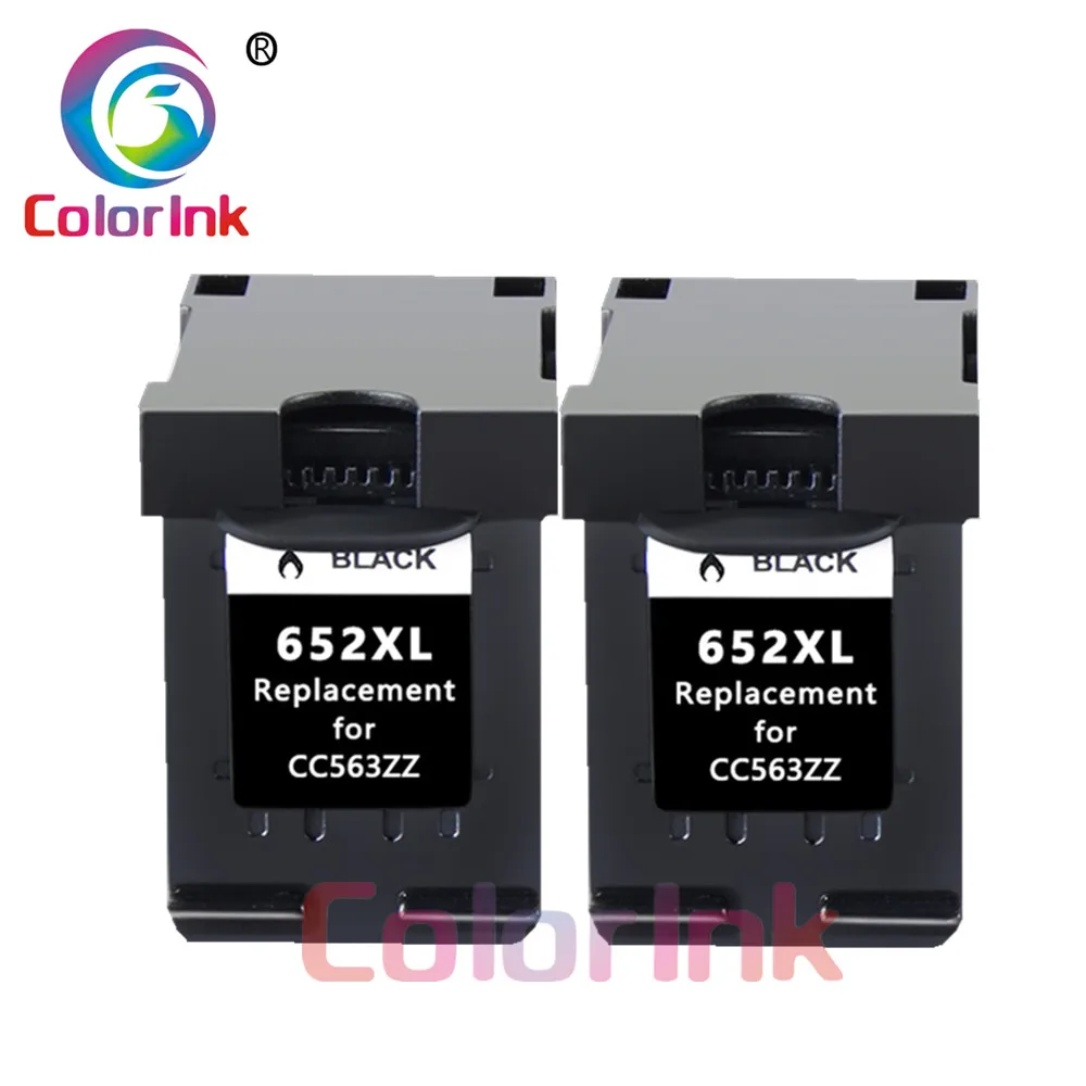 

ColoInk 2Pack 652 Refill Ink cartridge replacement for HP 652XL for HP Deskjet 1115 1118 2135 2136 2138 3635 3636 3835 4536 4538