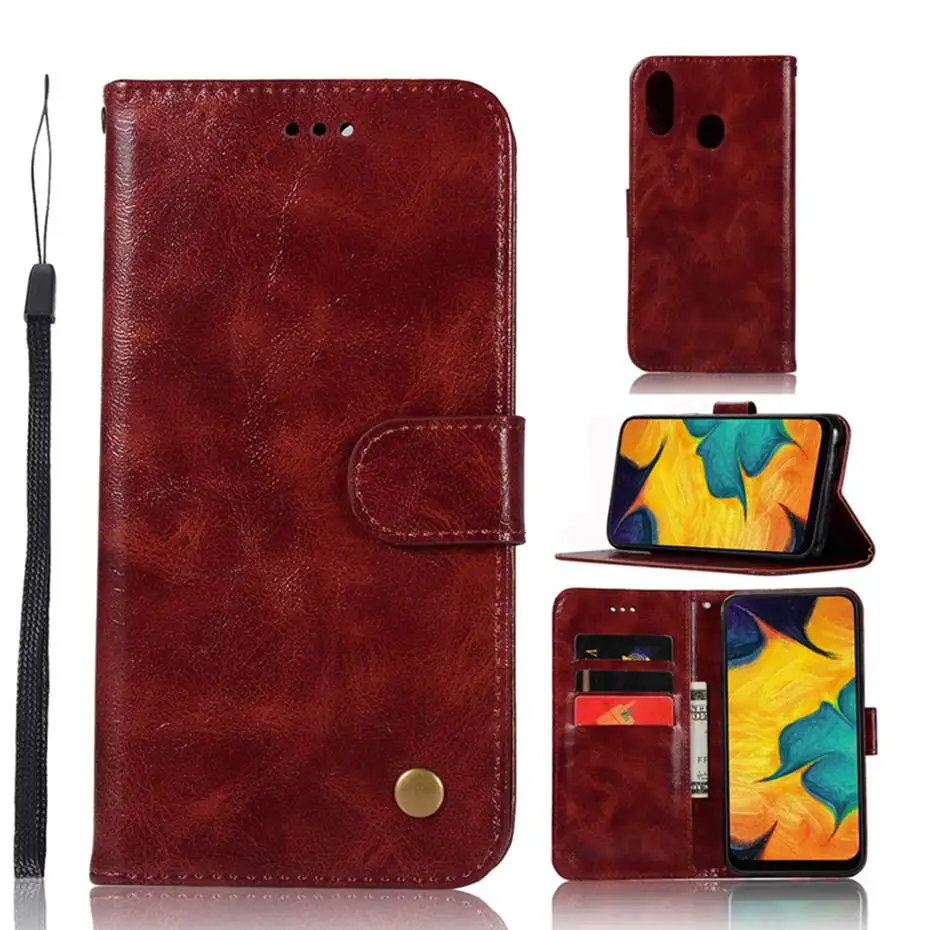 

Luxury Retro PU Leather Case For Samsung Galaxy A30 A50 Flip Wallet Case For Samsung Galaxy A30 A305F A305 A 30 A50