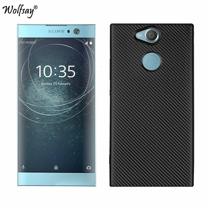 

For Phone Case Sony Xperia XA2 Case Carbon Fiber Soft TPU Cover FOR Sony Xperia XA2 Matte Cases for Sony XA2 XA 2 H4133 SM12