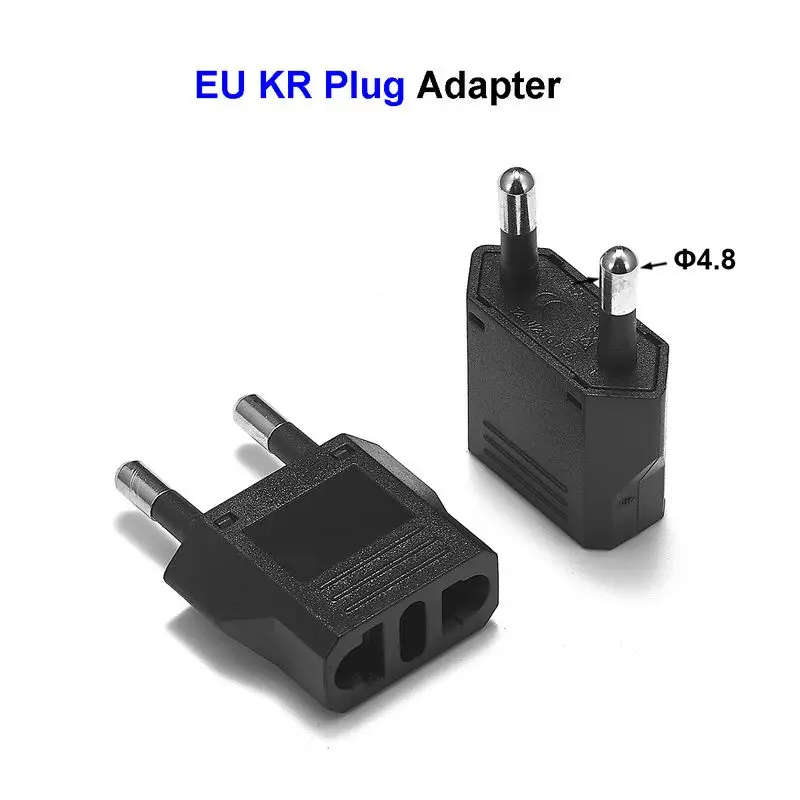 100pcs EU KR German Plug Power Adapter US AU Brazil To EU KR Euro