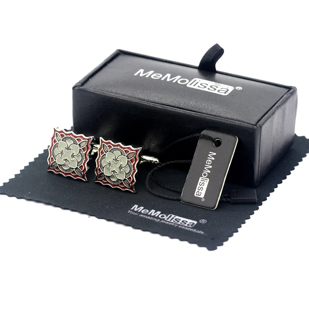 MeMolissa Display Box Retro Pattern Cufflink for Mens Wedding Cufflinks High Quality Men Jewelry Gemelos Free Tag &amp Wipe Cloth |