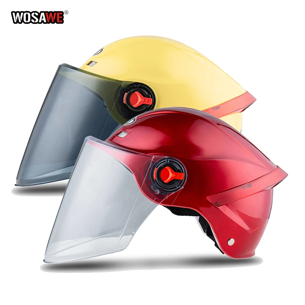 

Motorcycle Helmet Scooter Biker Open Face Half Helmets Anti-UV Safety Hard Hat Motocross Helmet Multiple Color Protective Cap