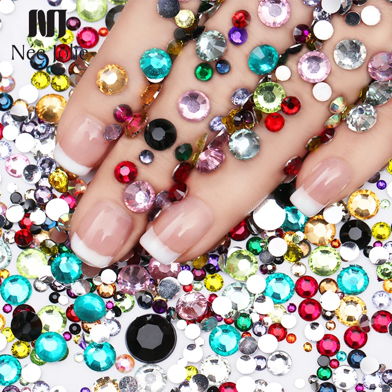 2000 قطعة/الحقيبة 3D مسمار حجر الراين الملونة مختلط حجم مانيكير جولة مسطحة القاع لامعة مسمار الحجارة واضحة مسمار الفن الديكور 2000 قطعة/الحقيبة 3D مسمار حجر الراين الملونة مختلط حجم مانيكير جولة مسطحة القاع لامعة مسمار الحجارة واضحة مسمار الفن الديكور