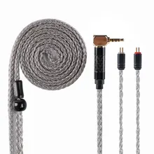 HiFiHear 16 Core Silber Überzogene Kupfer Kabel 2.5/3,5mm Ausgeglichen Kabel Mit MMCX/2PIN/QDC für BLON BL-01 BL-03 KZ ZSX ASX EDX DQ6