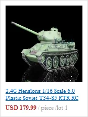 Henglong 1/16 снег 6,0 Модернизированный металлический советский T34-85 I rc Танк 3909 360 башни TH12923